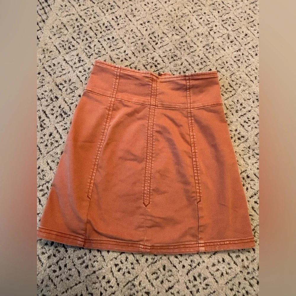 Free People Seamed Mini Skirt - modern femme-terracotta‎ - Size 4